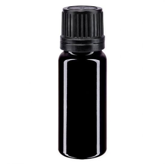 صورة Violet glass dropper bottle 10 ml with dropper insert - B2B
